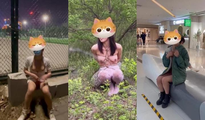 推特露出福利姬【小猫不流泪】极限露出挑战 裸体拿外卖 大街人前刺激露出 户外天体裸行 羞耻尿尿 