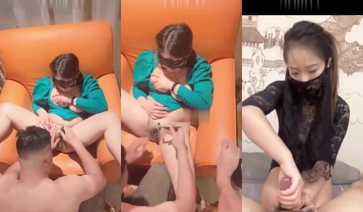 【人妻妓】，绿帽老公组织多位单男3P.4P，小处男连洞都找不到，引导了好久才进去，进去就射了