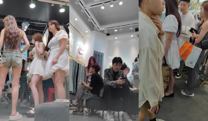 步行街拍抄底大神『KXCD』专挑年轻好看质量高的小姐姐