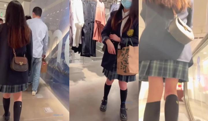 商城跟随偷窥跟闺蜜逛街的漂亮小姐姐 大屁屁卡着蕾丝透明白骚丁 逼毛浓密
