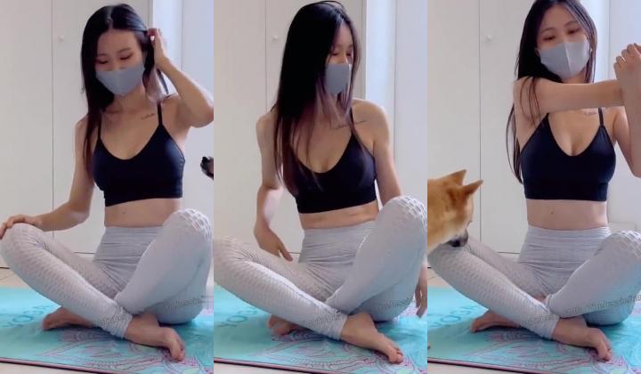 INS油管顶级瑜伽网红【TheJessieJiang】罕有全裸自慰道具真实插入，近景特写