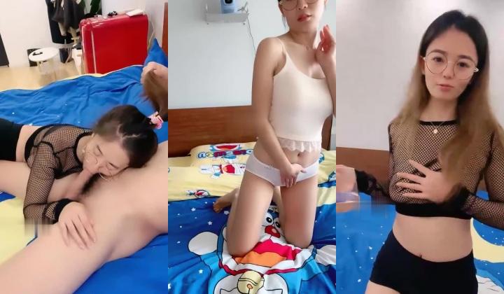 真实良家人妻，【欲求不满小少妇】，两口子家中做爱，气质出众小少妇，奶子大，眼镜反差，无套干两次！