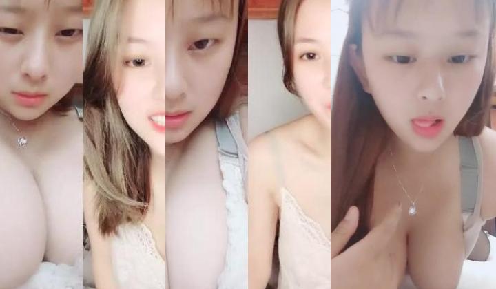 胸部发育超丰满的妹子自慰掰穴，和男友无套啪啪做爱后入，直到口爆