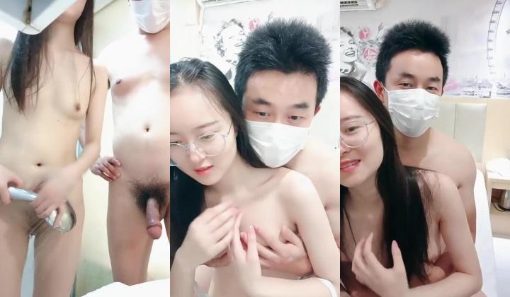 有点小羞涩眼镜妹子，酒店开房啪啪露脸口交卖力口，无套操蜜穴