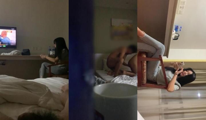 小伙在手机软件上叫了一个妹子 没想到来的竟然是一个美女同事 简直太巧了
