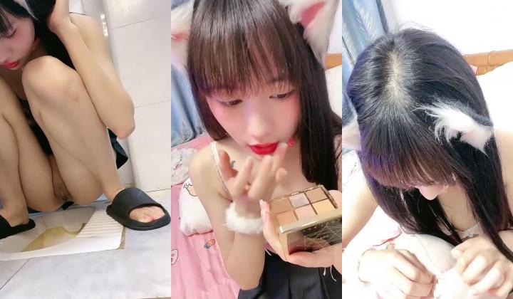 纯欲系天花板！猫耳朵超高颜值美少女！首次和炮友双人秀，揉捏白嫩小奶子，尿尿掰穴吃JB