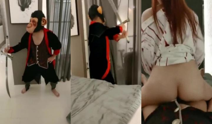 最新台湾SWAG明星女神『娜娜』万圣节特别版-齐天大圣激战血衣女 无套抽插爆操嫩B 真实版磨豆浆 高清720P版