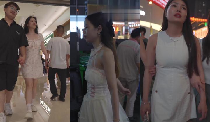 步行街抄底多位美女少妇穿蕾丝骚内裤宽松花裙趴在柜台上无防备