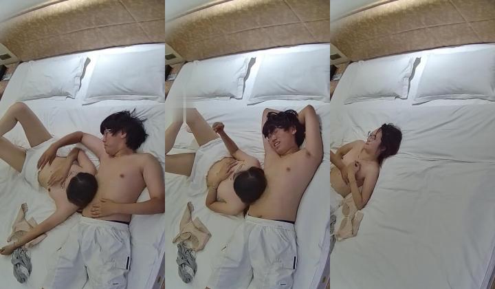 情趣酒店 眼镜小美女跟男友累了开钟点房做爱放松 连被操都戴着眼镜 妩媚的表情都是斯文的 好爱呀