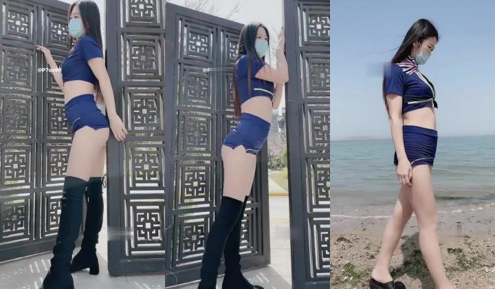极限露出，长腿女神【浅浅GI9ZA】，人前，公共场合，各种社死露出，诱惑农村老头