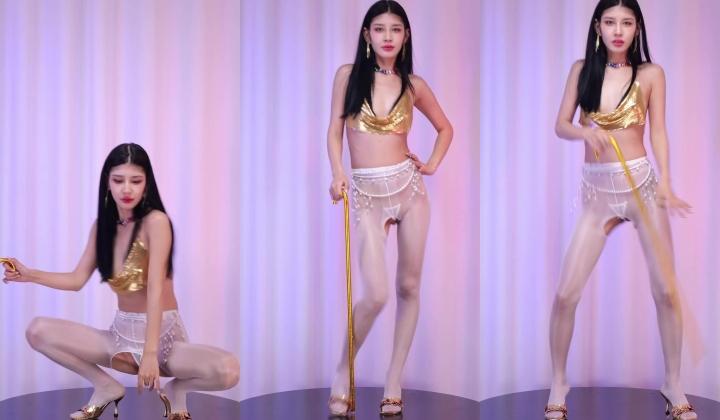 【红玫瑰舞团】异域风情骚气小美女『KK』双视角透视裸舞 各种性感内衣激情顶逼秀
