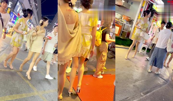 【KFC】清纯包臀裙学生妹和男友逛街·黑色丝袜蕾丝内很反差 清纯包臀裙学生妹和男友逛街·黑色丝袜