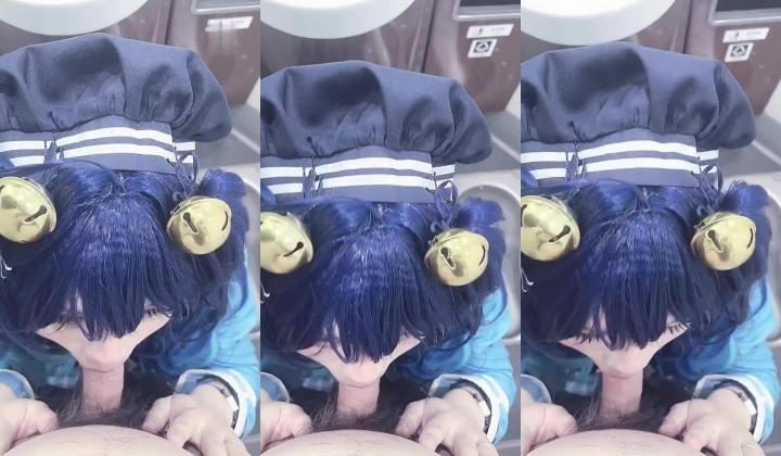 长沙COSER小男娘花琉璃镫超级喜欢玩炮机把自己玩得淫水肆虐给男友口交被男友爆操还玩