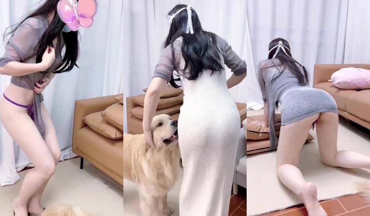 天花板级猎奇系列【香香公主和她的爱犬】性感美女被狗狗内射，这TM真实好逼都让狗肏了！这下彻底变成