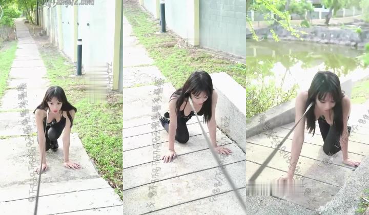 推特高颜值极品身材模特，符文战士「奶凶大人」主人的小母猪，浴缸喝尿，遛狗露出做爱日常，一边被炮机