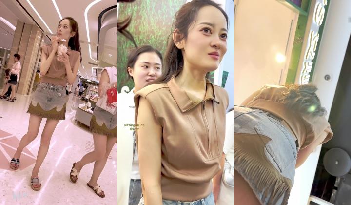 【KFC】商场尾随偷拍年轻少妇和闺蜜逛街·可能是白虎·骚窄内快兜不住逼了