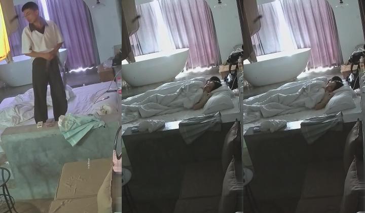 酒店海景房偷拍 ️波涛汹涌大奶妹被眼镜男友暴操三次享受急速打桩机顶撞