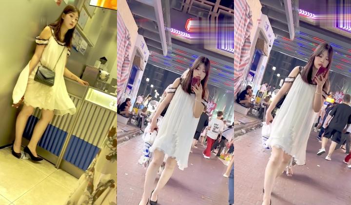 【KFC】高跟靓女警惕性极高站在角落果然只穿了一根线的骚丁