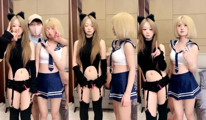 百分百大学带出来的【非常小美】2位妹妹轮流被干超给力