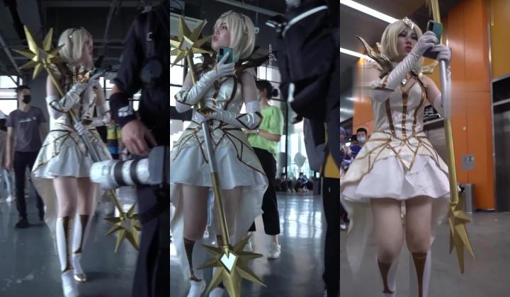 超强画质『BCbananacat』街拍系列合集 前后抄底COSPLAY聚会里的嫩妹