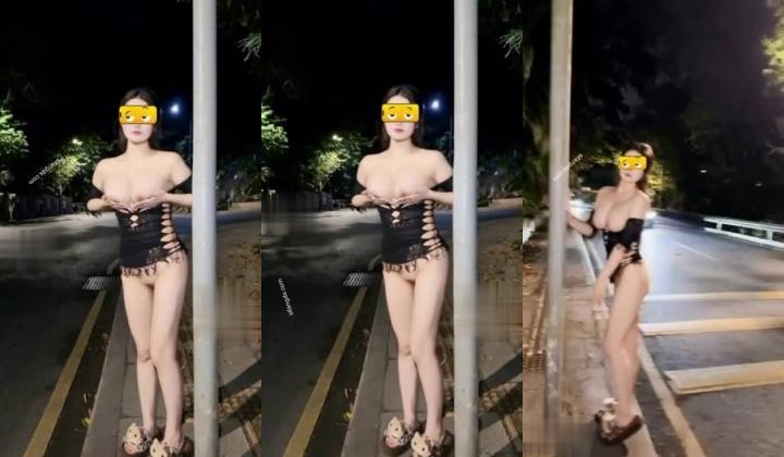 深夜的深圳街头，路人们惊呆了，【江小凡】，露出就是要大大方方，带口罩的漏出是没有灵魂的