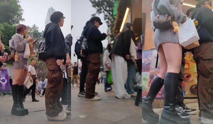 步行街拍抄底大神『KXCD』专挑年轻好看质量高的小姐姐
