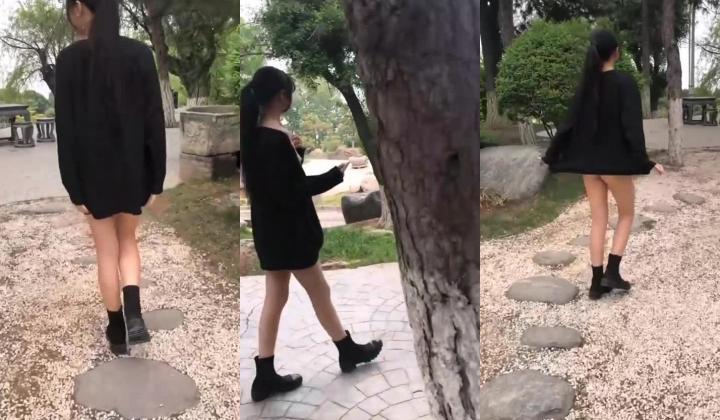 【精品自拍】逆天萝莉酸果儿，竟然在公共场合光着屁股到处跑