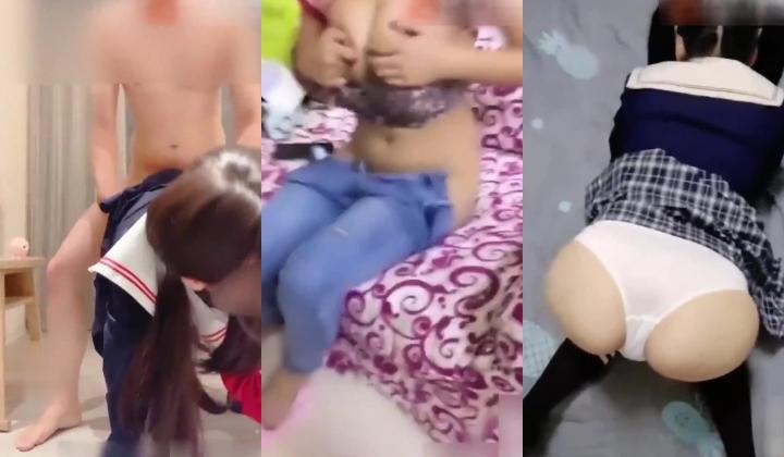 【处女血】真实山东19岁双马尾萝莉被哥哥破处，两部真实兄妹乱伦破处妹妹合集