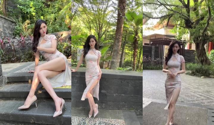 秀人网 章芃芃九头身大美女 旗袍 情趣 微漏肥鲍大屁股