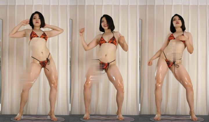 精品推荐 黑Girl『小野』05性感内衣双视角热舞20V 丰满肉臀B毛超浓郁
