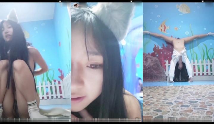 98后年轻魔鬼长腿身材网红美柯妹妹大尺度直播秀一字马粉木耳