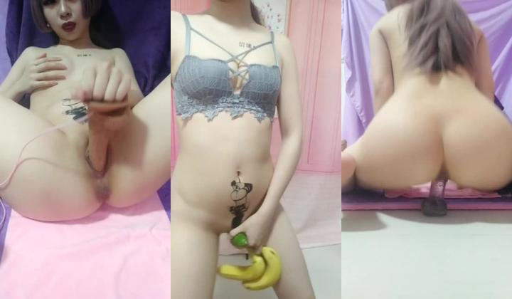 苗条身材美女露脸黑丝纹身很性感，挑逗各位狼友道具插入骚逼浪叫，直接爆菊花蝴蝶逼大开等草，香蕉剥皮