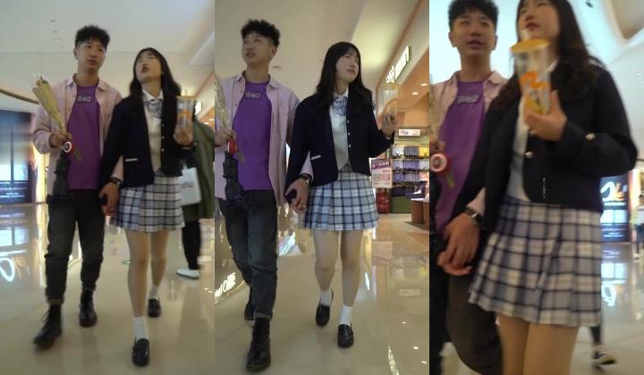 【YZWCD】YC168收到男友鲜花的jk小姐姐！肉丝配骚丁！