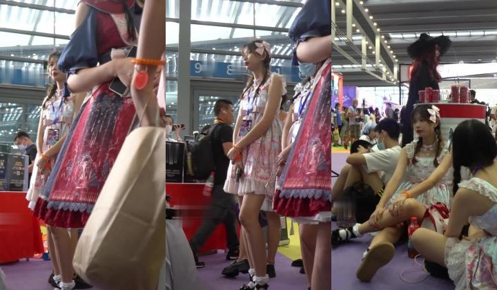 YM134双马尾展台SG小姐姐！抬腿CD绝佳角度！