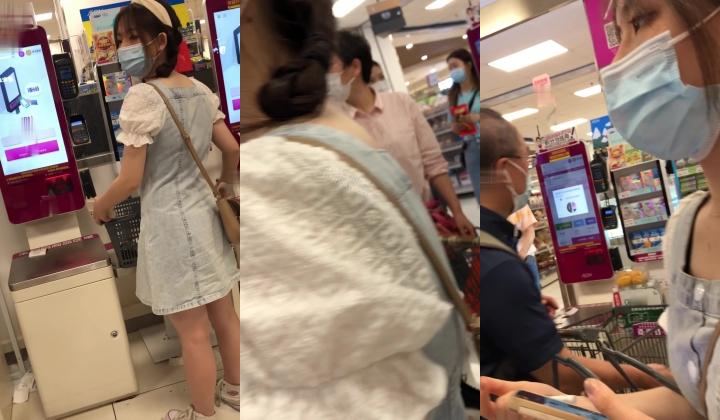 神级大师4K设备卖场地铁步行街贴身极限CD 双马尾小姐姐下班买吃的！男友视角