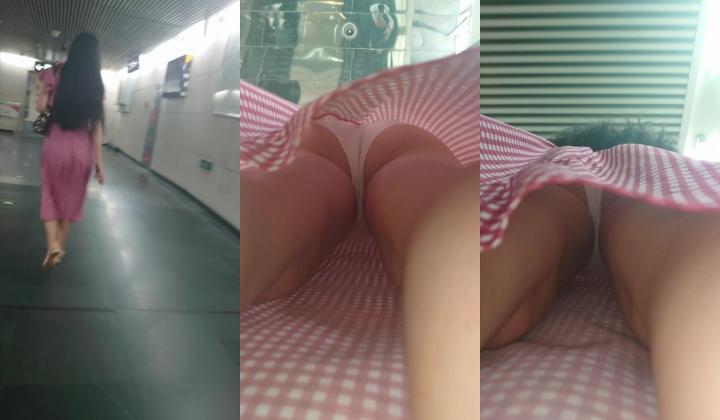 猥琐男跟随极品口罩女上下镜头抄底及抄到极品奶头+极品靓妹（蕾边、翅膀、紫内内）