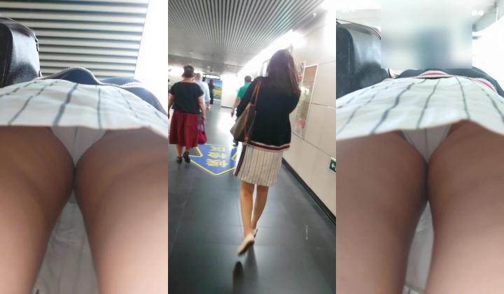 【精品CD】牛人大神尾随抄底 ️极品反差气质妹子，外表清纯，内心闷骚，超诱惑情趣吊带丁字裤
