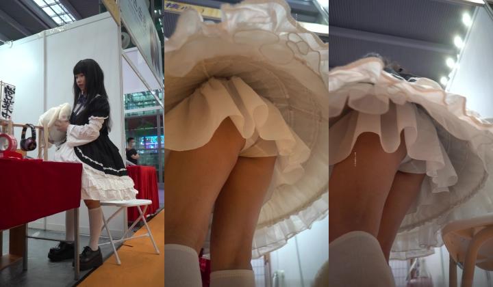 【YZWCD】YM114展台的女仆店员小姐姐！弯腰白内被抄底！