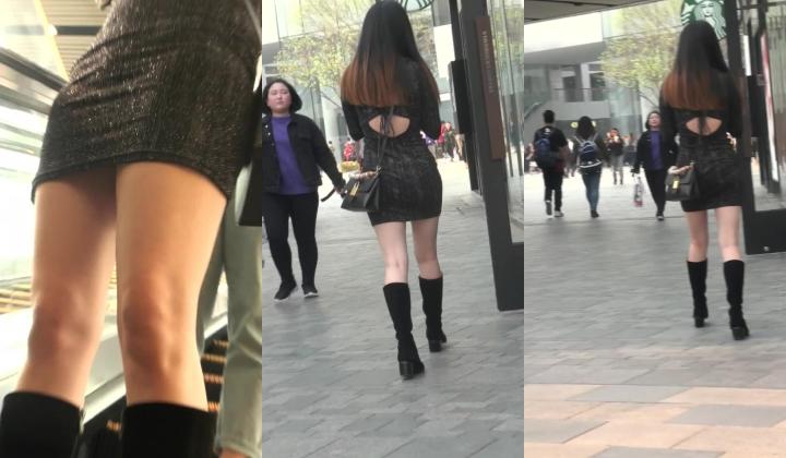 【商场抄底】长筒靴年轻宝妈带娃不穿内裤 女神级短裙小姐姐等10位美女出镜