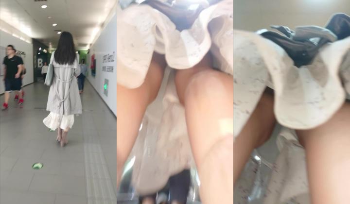 地铁站一路跟踪抄底多位美女少妇 一起探寻她们的裙底风光