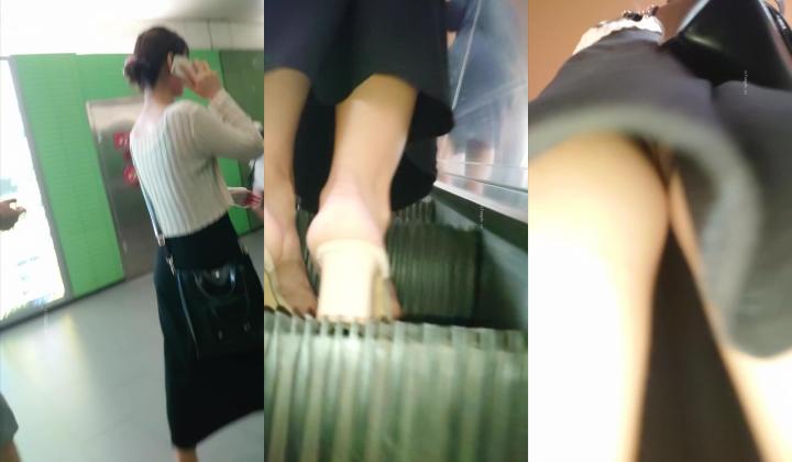 地铁站一路跟踪抄底多位美女少妇 一起探寻她们的裙底风光