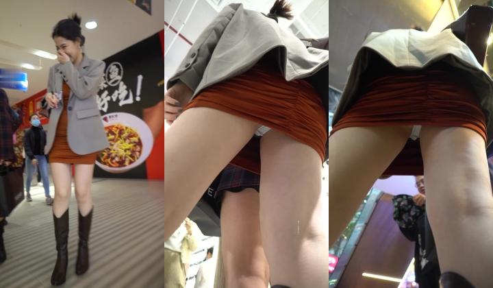 大型购物中心一路跟踪抄底两美女闺蜜 白白嫩嫩的大屁股真想伸手摸一把