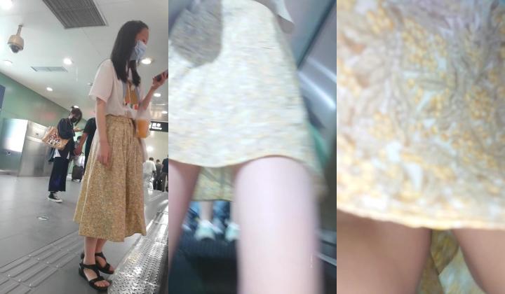 地铁站一路跟踪抄底多位美女少妇 好奇她们下面都穿着什么样的内内