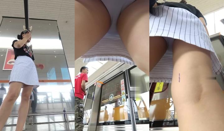 【最新 ️极品 ️抄底】超高质量机场地铁抄底 ️高挑美女阴毛旺盛露出两根 三角内内夹在逼缝隙里 
