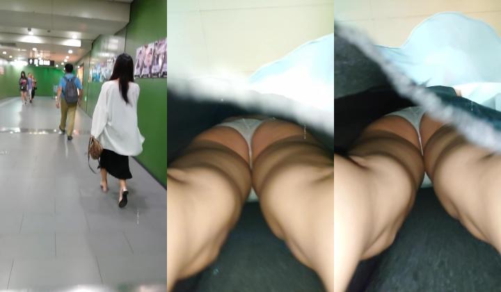 《CD露毛丁字裤篇》地铁、商场贴身抄底多位气质小姐姐裙内~满大街内骚婊