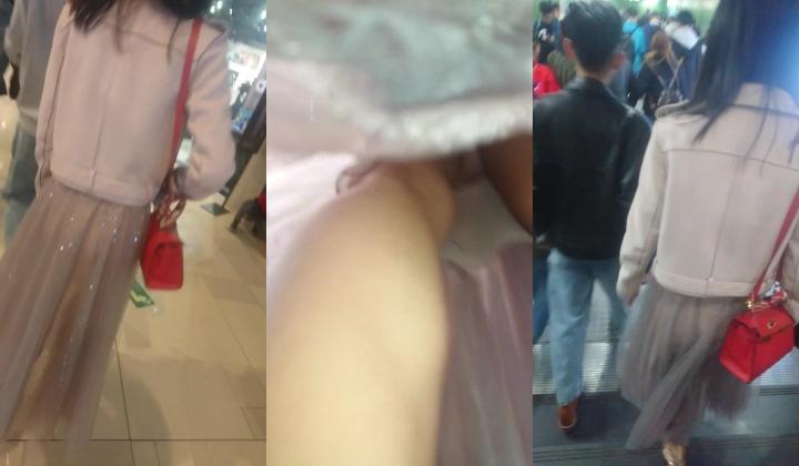 【精品CD】牛人大神尾随抄底 ️极品反差气质妹子，外表清纯，内心闷骚，超诱惑情趣吊带丁字裤
