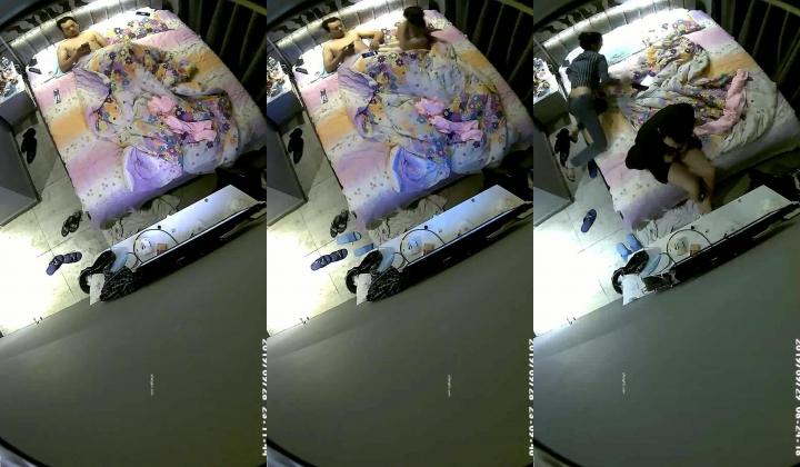 【酒店摄像头】俯视花床，和老婆与小三的完美性爱