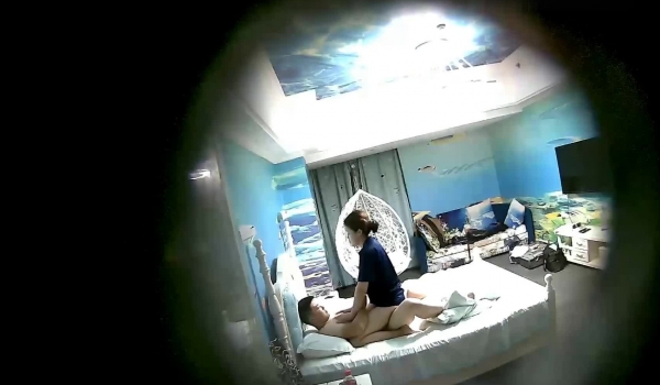 【360摄像头】海洋主题酒店美团外卖小哥干大胸女友