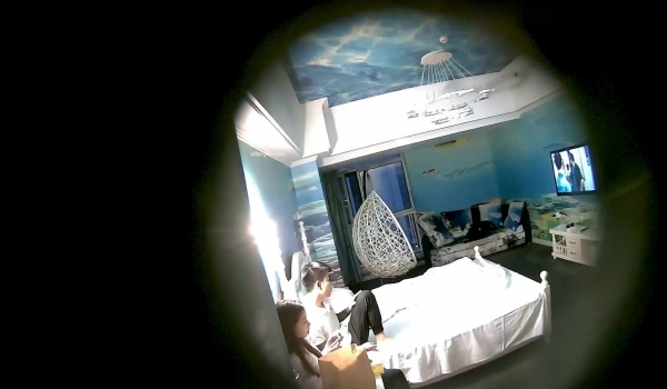 【360摄像头】海洋主题酒店美团外卖小哥干大胸女友