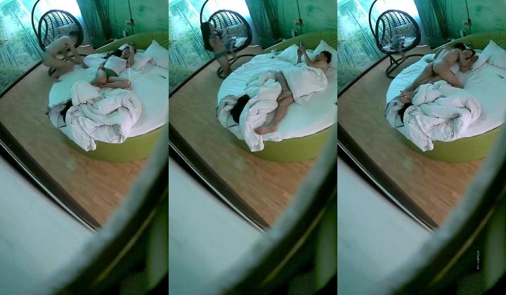 【酒店摄像头】竹林主题电动圆床大学生篇超长合集